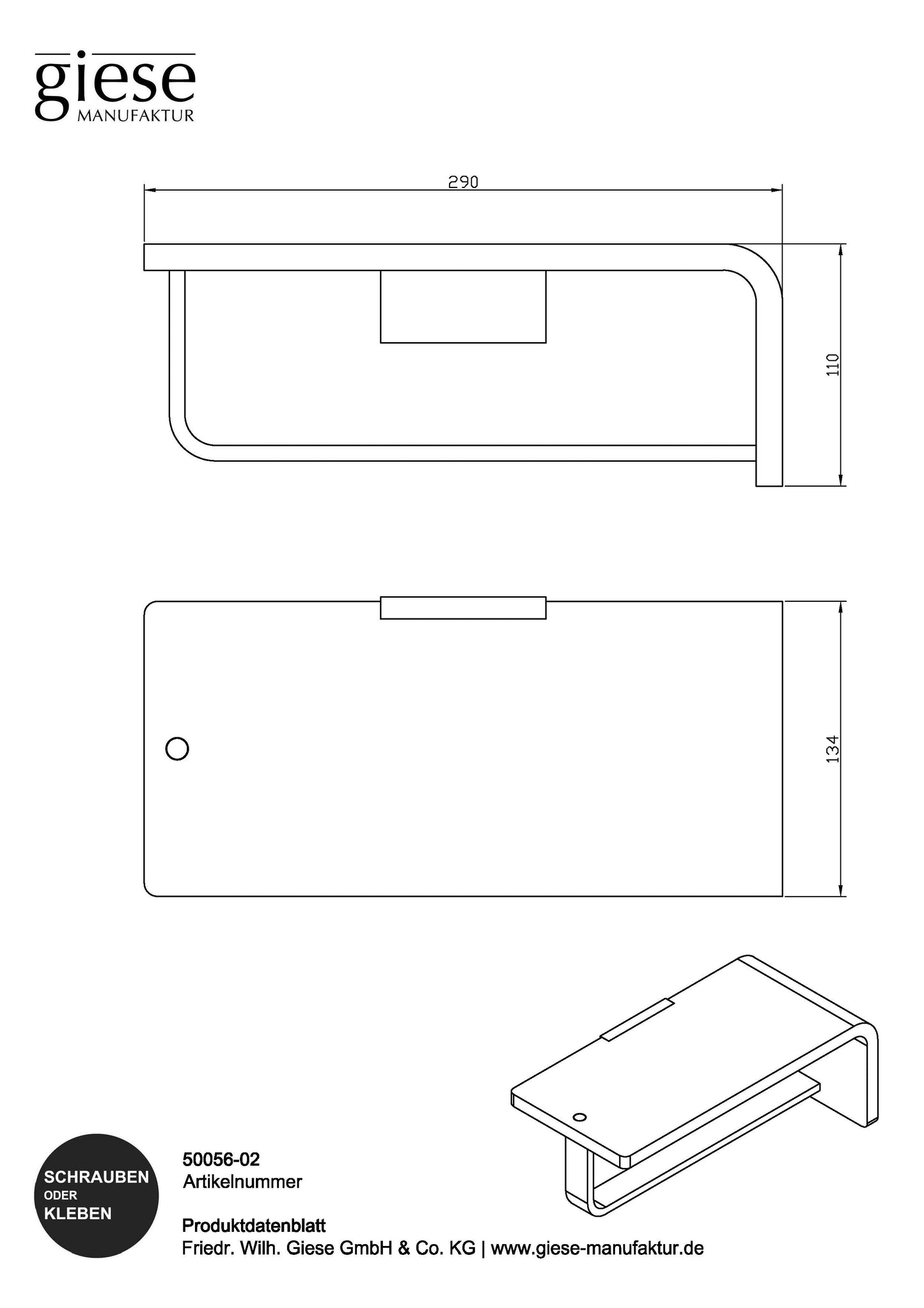 Waschtisch Konsole 50056-02
