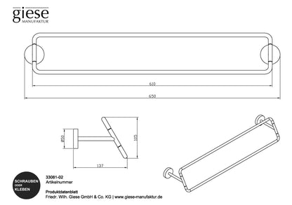 Badetuchablage 33081-02