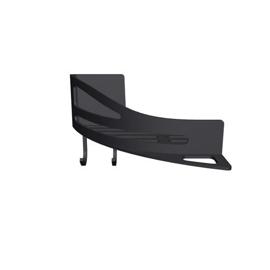 3D-Ansicht eines Duschkorbs Modell 30793-14. Der Korb besteht aus Zinkdruckguss mit schwarzer Oberfläche und zeigt die typische Form mit einer Ablagefläche für Duschutensilien.